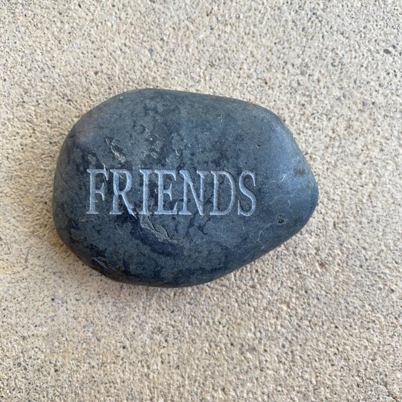 Inspirational Engraved Black River Stone - Picture 3 of 11